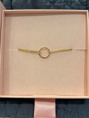 Luckeeluv Studio 14K Gold Filled Circle Bracelet Handmade Minimalist NWT